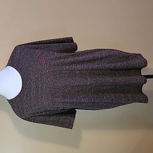 KANGOL Heathered Black and Red Lightweight Short Sleeved T-shirt